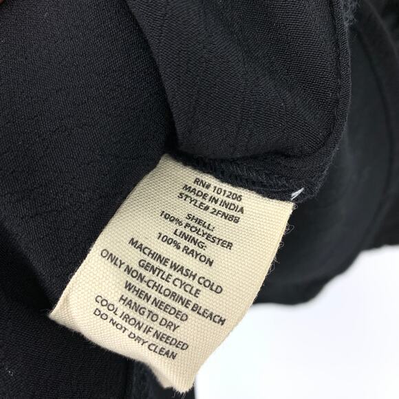 Soft Surroundings Button Front Lace Blouse Womens Sz M Sheer Long Sleeves Black - Picture 6 of 6